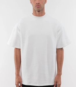เสื้อยืดคอกลมทรงโอเวอร์ไซส์คุณภาพสูงสำหรับผู้ชาย ผ้าฝ้าย 100% เนื้อหนา ทรงบ็อกซี่ - Product Image 3