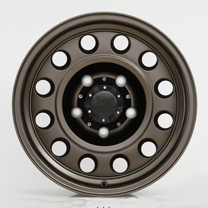 Rines <span class=keywords><strong>de</strong></span> Aleación Todoterreno Negros Mate Vintage <span class=keywords><strong>de</strong></span> 16/17 Pulgadas, 5x150 PCD, Compatibles con Toyota Land Cruiser/Tundra/Sequoia 4x4 SUV - Product Image 4