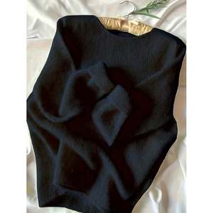 เสื้อสเวตเตอร์คอกลมทรงหลวมสีแอพริคอตสำหรับผู้หญิง - Product Image 1