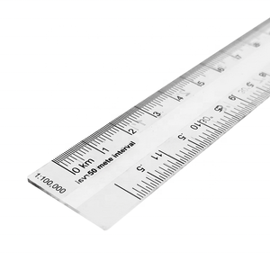 1:100,000 पैमाने पर मानचित्र शासक के लिए मिनट, सेकंड, मीटर, मील MSR-3 - Product Image 2