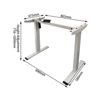 Cadre de bureau électrique réglable en hauteur à moteur unique, fourni directement par l'usine, pour accessoires de mobilier de bureau à domicile