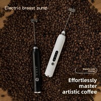Pengaduk Susu Elektrik Multifungsi dengan Kepala yang Dapat Diganti, Pembuat Busa Kopi Genggam Isi Ulang USB untuk Minuman Sehari-hari