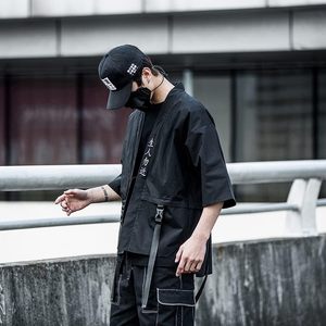 FOXA Cardigan Kimono Samurai Streetwear Japonais pour Hommes, en Polyester Fin Respirant avec Poches et Manches Classiques - Product Image 5