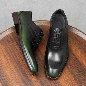 Zapatos Oxford de Hombre de Cuero Genuino Hechos a Mano, Estilo Italiano, de Lujo, con Cordones, para Otoño, Formales, Impermeables y Transpirables - Product Image 2