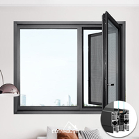 Cosyhouse Fenêtres à battant en aluminium et portes pliantes Fenêtre coulissante en aluminium Conceptions de balcons Portes et fenêtres en aluminium