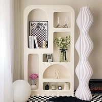 Mur blanc bureau bureau enfant tourner étagère d'angle étagère enfant solide rotation moderne arc bibliothèque en bois