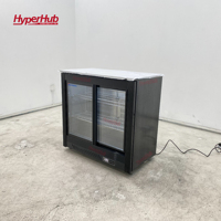 Réfrigérateur de bar arrière pour boissons, refroidisseur de boissons, réfrigérateur à air, porte en verre noir commercial sous le comptoir