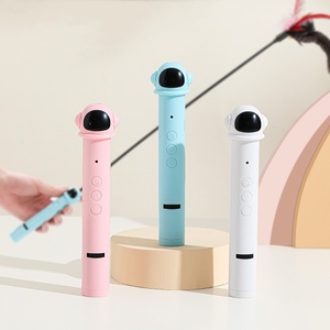 Hot Sales Wholesale Pet Cat <strong>Laser</strong> Toys Custom 2 In 1 Automatic Interactive Cat <strong>Laser</strong> Toy USB Charge With Feather Toy - Product Image 1