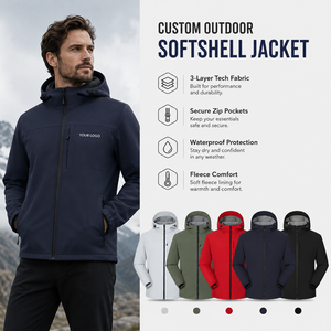 Veste Softshell Personnalisée pour Campus – Vêtement d'extérieur pour Organisations Scolaires, Programmes Universitaires et Équipes de Leadership Étudiant - Product Image 1