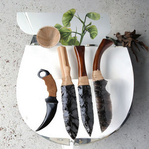 Artesanías de Cristal Natural Pulido al por Mayor, Daga de Cristal de Obsidiana Hecha a Mano Creativa para Decoración del Hogar - Product Image 3