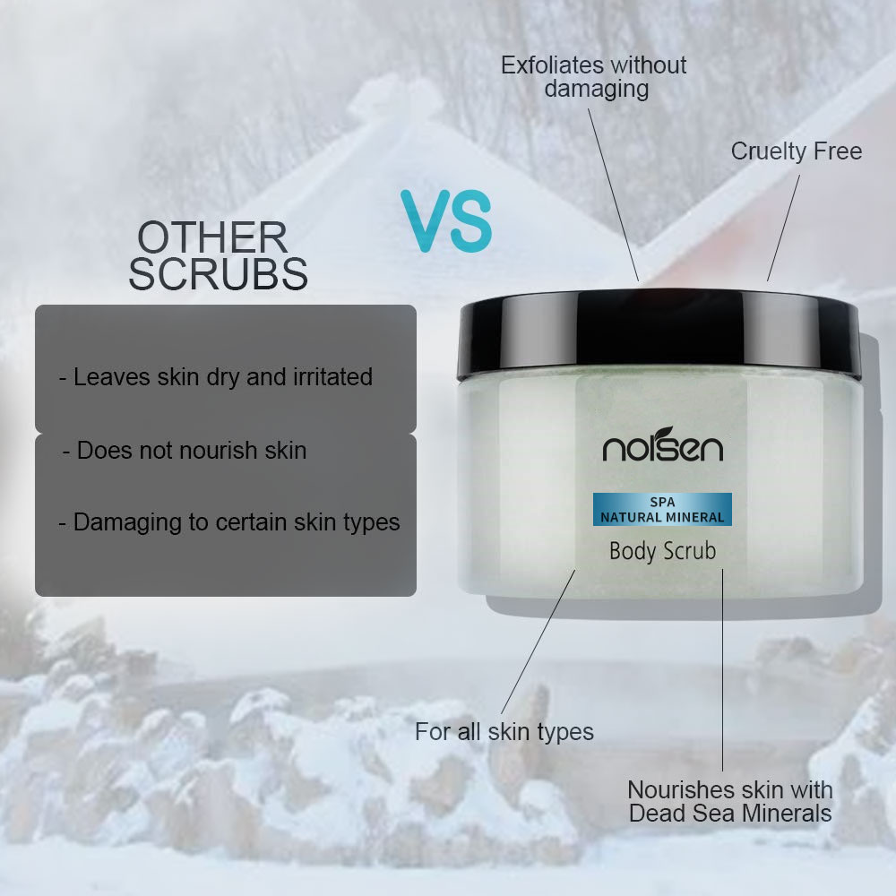 Hot Selling Natural Mineral Dead Sea Salt Vitamin E Exfoliating Body Scrub