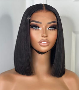 วิกผมมนุษย์หยิกสั้น13x4วิกผมบ๊อบสีลูกไม้ด้านหน้าสำหรับผู้หญิง - Product Image 3