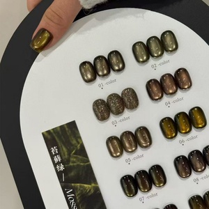 กาวติดเล็บสีเขียว UV แบบตาแมว ขายดี ผลิตตามสั่งจากโรงงาน ชุดเล็ก 10 สี พร้อมแผ่นโชว์สินค้า - Product Image 2