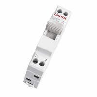 Interrupteur de transfert double alimentation 63A, commutateur manuel 1P, rail DIN, ignifuge, mini