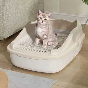 Hot Selling Multi-Color Kattenbak 20l Milieuvriendelijk Gemakkelijk Schoon Te Maken Grote Capaciteit Verdikte Plastic Materiaal Voor Katten - Product Image 1