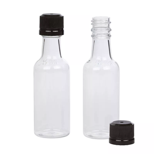 Bouteille de whisky personnalisée de 1,7 fl oz, petite bouteille de whisky vide en plastique PET, bouteille de <span class=keywords><strong>liqueur</strong></span> miniature pour alcool, bouteille de vin, 50 ml avec bouchons anti-effraction - Product Image 3