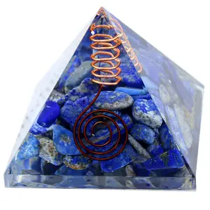 Bán Buôn Lapis Lazuli Năng Lượng Cuộn Dây Đồng Thiền Orgonite Kim Tự Tháp Chữa Bệnh Đá Orgone Kim Tự Tháp Cho Yoga