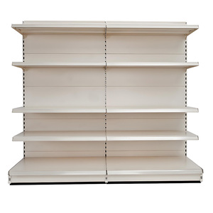 Scaffale Bifacciale Bianco per Supermercato, Robusto Espositore in Rete Metallica per Negozi di Alimentari e Convenience Store, Utilizzo in Garage - Product Image 4