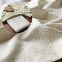 Tissu en coton enduit d'aluminium résistant à la chaleur, motif géométrique à maillons, résistant à la chaleur pour housse de planche à repasser