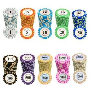 Clay <b>Poker</b> <b>Chips</b> with Custom Logo for Casino Playing 40x3.3cm Party Use - Product Image 1