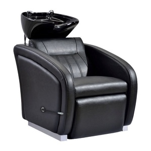 Lit de salon de beauté en cuir doré de luxe, nouveau modèle 2023, fauteuil de shampooing, lit de shampooing - Product Image 1