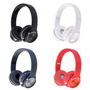 Casque audio supra-auriculaire avec câble, disponible en noir, blanc, bleu et rouge - Product Image 3