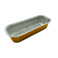 Barquette rectangulaire jetable en aluminium de 200 ml, résistante au four, pour mini-gâteaux, idéale pour la pâtisserie maison, écologique et de qualité alimentaire