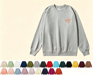 Cost-effective crew neck pullover sweatshirt 80% cotton 20% polyester comfy fabric Unisex DTF pullover - Product Image 1