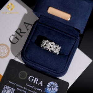 Hip-Hop Cuban <b>Rings</b> Mens Jewelry 925 Silver Vvs Moissanite Gra Certificate <b>Iced</b> Out Pass Diamond Tester - Product Image 4