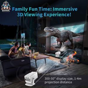 Mini <span class=keywords><strong>projecteur</strong></span> portable HCS350Max 1080P Android 11, 150 lumens ANSI, WIFI, lampe LED pour jeux, home cinéma, extérieur - Product Image 3