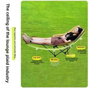 <span class=keywords><strong>เก้าอี้</strong></span>เลานจ์ปรับระดับได้สำหรับตกปลาชายหาดแคมป์ปิ้งพักกลางวันพับได้สไตล์ทำจากโลหะทนทาน - Product Image 4