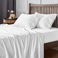 Parure de draps en bambou Lycra rafraîchissante et douce, ensemble de draps en rayonne de bambou biologique, parure de lit de luxe soyeuse pour hôtel
