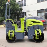 Compacteur routier vibrant à double tambour de 1 tonne, mini-compacteur autoporté pour la construction de routes en asphalte