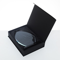 Trophée personnalisé en verre noir avec base en verre vierge gravé en cristal Awards Color Printing Clear Glass Award For Office