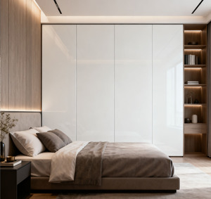 Tùy chỉnh 1220*2440 mét độ bóng cao Acrylic MDF Board 3D tấm Tường màu rắn cho đồ nội thất cửa sàn hội thảo ngoài trời E1 - Product Image 4