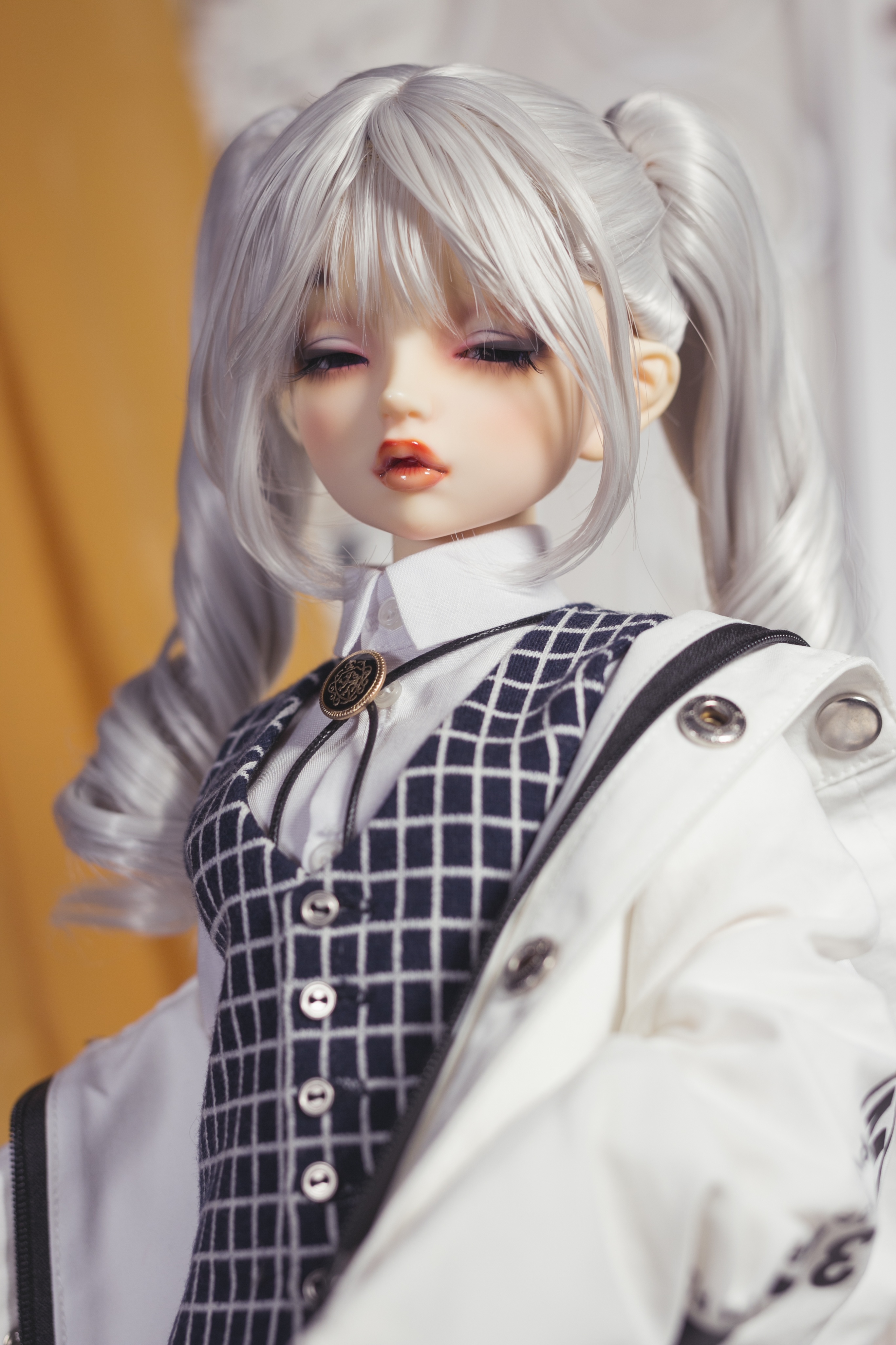 8-9 Inch BJD Hair Customize Wigs for Dollfie Synthetic Pigtails