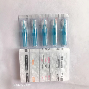 Agujas para tatuajes con puntas azules transparentes de 3.0 mm, consumibles desechables de acero inoxidable para accesorios de máquinas de tatuaje - Product Image 3