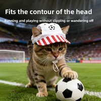 Casquette Visière Réglable pour Animaux de Compagnie, Motif Football Dessin Animé Mignon, Maille Respirante, Protection Solaire – Nouveauté 2026, Vente Chaude pour Chats et Chiens
