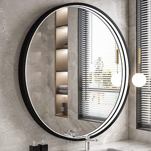 2025 nhà hiện đại treo tường lớn chống sương mù phòng tắm chiếu sáng khung gương trang điểm với ống kính nhôm Led - Product Image 1
