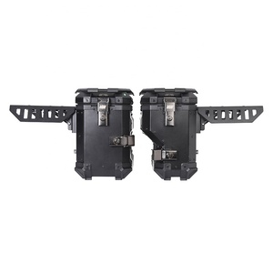 Boîte à bagages latérale multifonctionnelle en aluminium noir blindé 38L/45L pour <span class=keywords><strong>moto</strong></span>, idéale pour le tourisme et le camping - Product Image 4