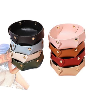 Bandeja de Almacenamiento Zenos Classic de Cuero de un Solo Nivel y Gran Capacidad para Mesa y Sala de Estar, para Joyas, Herramientas y Llaves - Product Image 5