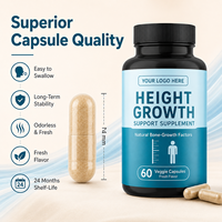 Capsules de croissance en herbes personnalisables en marque blanche (OEM), supplément nutritionnel naturel à base de plantes, 60 unités
