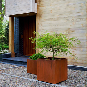 Custom Corten Steel Planting <b>Box</b> Indoor/Outdoor Use Practical & Decorative <b>Garden</b> Container Durable <b>Planter</b> Pot - Product Image 2