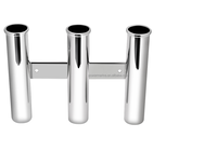 Accessoires de quincaillerie marine de qualité supérieure, porte-cannes à pêche en acier inoxydable à 3 tubes pour yachts
