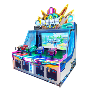 Machine de jeu d'arcade attrayante pour enfants, tir à l'eau pour quatre joueurs, à monnayeur, avec prise en charge de la langue anglaise - Product Image 6