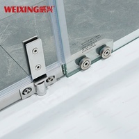 OEM ODM Hôtel Salle de bain Pivot Verre trempé Porte de douche Encadré Aluminium Acier inoxydable Rectangle Salle de douche
