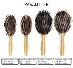 BOOMHOME <span class=keywords><strong>Brosse</strong></span> démêlante à poils <span class=keywords><strong>fins</strong></span> en bois de bambou, à poils de sanglier et de nylon, pour <span class=keywords><strong>cheveux</strong></span> naturels, pour femmes et hommes - Product Image 3