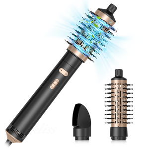 Brosse soufflante multifonction 3-en-1 avec boucleur intégré, nouveau modèle, sèche-cheveux professionnel - Product Image 2