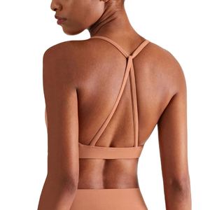 Sujetador Deportivo con Logotipo Personalizado, Diseño Cruzado de Alta Calidad para <span class=keywords><strong>Gimnasio</strong></span> y Fitness - Product Image 2
