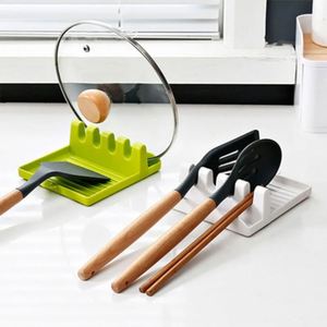 Home Multifunctional Spatula <b>Rack</b> Drainage Design Durable for Kitchen Countertop Lid Spoon Chopstick Utensil Storage <b>Rack</b> - Product Image 1